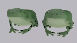 Chubby Frog simple  3D model