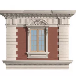 Classic facade with rusticated stone 3D model