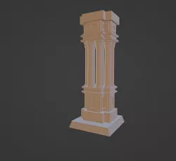 composite pillar 3D model 3D model