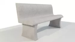 Concrete Bench 3D model
