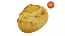 Crusty Round Italian Bread - Real-Time Scanned Low-poly 3D model