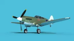 Curtiss P-40B Warhawk V14 USAAF 3D model