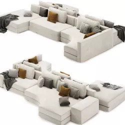 Daniels sofa set by Minotti Italia 3D model