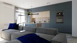 Dark grey kitchen 3D model