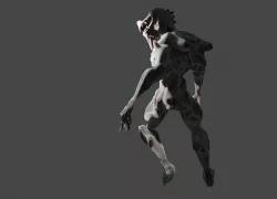 Darkoid reptile humanoid monster statue 4 poses included 3D model