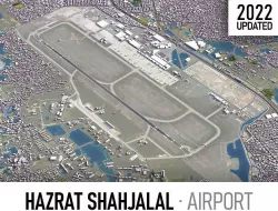 Dhaka Airport Low-poly 3D model