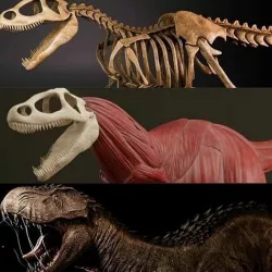 Dinosaur   skeleton  muscles 3D model