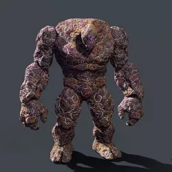 Elemental Golem -Magic -  Low-poly 3D model