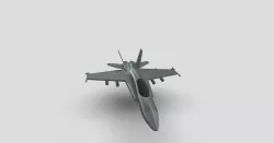F-18 Hornet Low-poly 3D model
