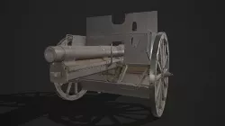 Feldkanone 96 Low-poly 3D model