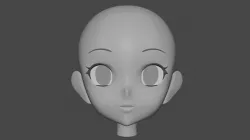 Female Anime Head 3D model
