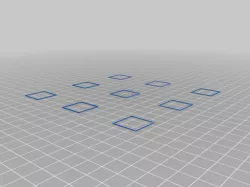 Flashforge Adventurer 3 Leveling Squares (Outlines Only)