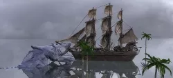 Frigate Ship VS Meg Croc  3D model