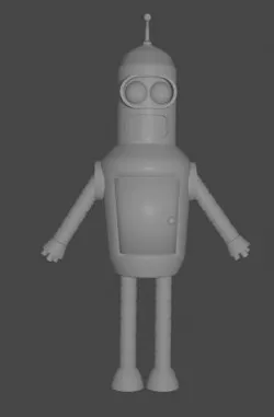 Futurama Bender 3D Model Low-poly 3D model