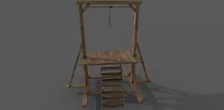 Gallows Low-poly 3D model Low-poly 3D model