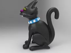 gato bola de nieve 3D model