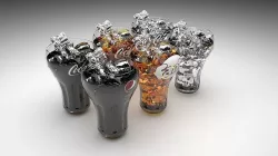 Glasses With Carbonated Drink 3D model