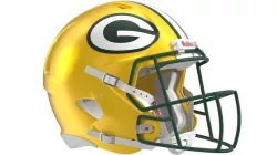 Green Bay Packers American Football Helmet 3D model