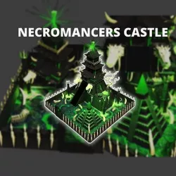 Green Glowing Bone Castle 3D model