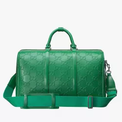 Gucci GG embossed duffle bag green 3D model
