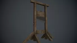 Guillotine Low-poly 3D model