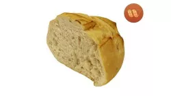 Half a Crusty Round Italian Bread - Real-Time Scanned Low-poly 3D model