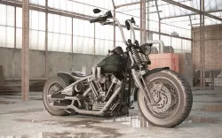 Harley Davidson Bobber 3d Model Low-poly 3D model