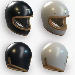 Helmet classic Low-poly 3D model