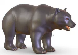 High Poly Monster Black Bear Grizzly 3D Model Low-poly 3D model