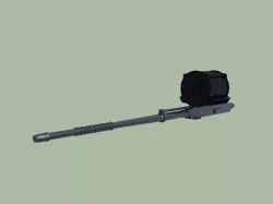 Hispano-Suiza HS404 20mm cannon for aircraft 3D model
