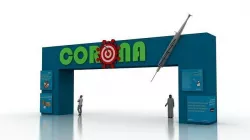 Huge ads Gate for Coronavirus-Tunal Low-poly 3D model