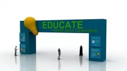 Huge ads Gate for Coronavirus-Tunal Low-poly 3D model