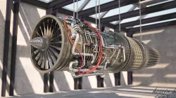 jet engine 3D model