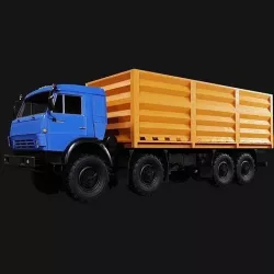 Kamaz Truck Low-poly 3D model
