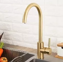 Kitchen Faucet 3D Gold Steel Sognare Grifo  Low-poly 3D model