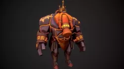 Lava Golem Low-poly 3D model