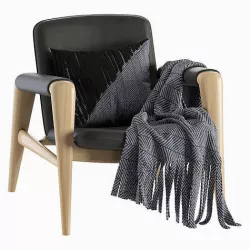 Leather Buck Chair JH523 Hans Wegner 3D model