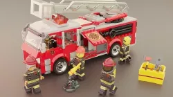 Lego Firetruck with Firefighter Squad  3D model