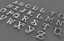Letters 3D model