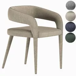 LISETTE GREY DINING CHAIR CB2 3D model