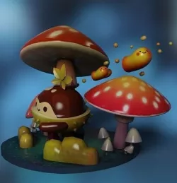little chestnut  mushroom 3D model