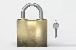 Lock and key Low-poly 3D model