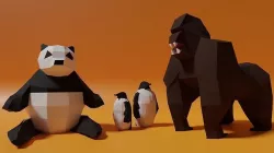 Low Poly Animals Low-poly 3D model