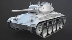 M24 Chaffee Light Tank High-Poly 3D model
