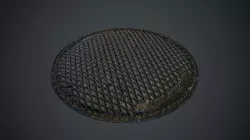 Manhole Low-poly 3D model