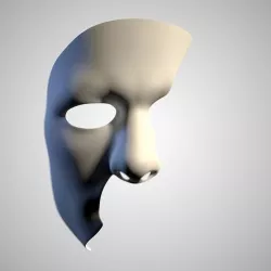Masque The Phantom of the Opera Low-poly 3D model