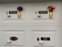 Mausoleum Niche Plaque, Vase, and Photo Frame