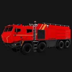 Military Firetruck Low-poly 3D model