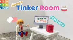 Miniature Book & stand for Playmobil with Tinkercad