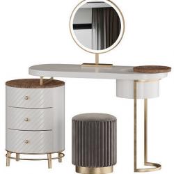 ktaxon lighted makeup vanity with 6 drawers assembly instructions 3D